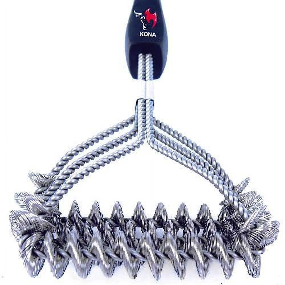 Kona Stainless Steel Bristle-Free BBQ Grill Brush with Scraper