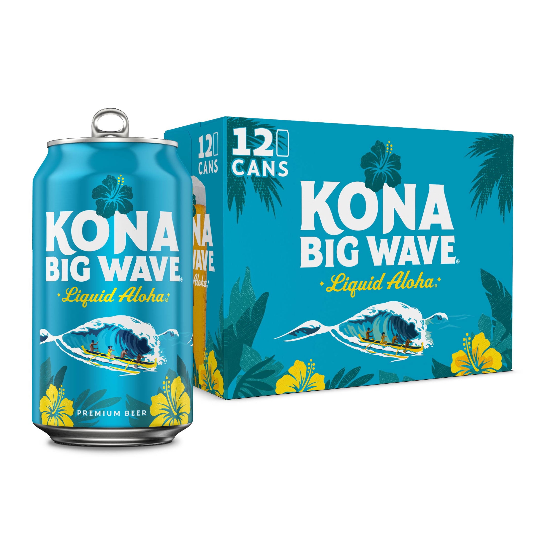 Kona Big Wave Premium Beer 12 Pack 12 fl oz Aluminum Cans 4.4% ABV