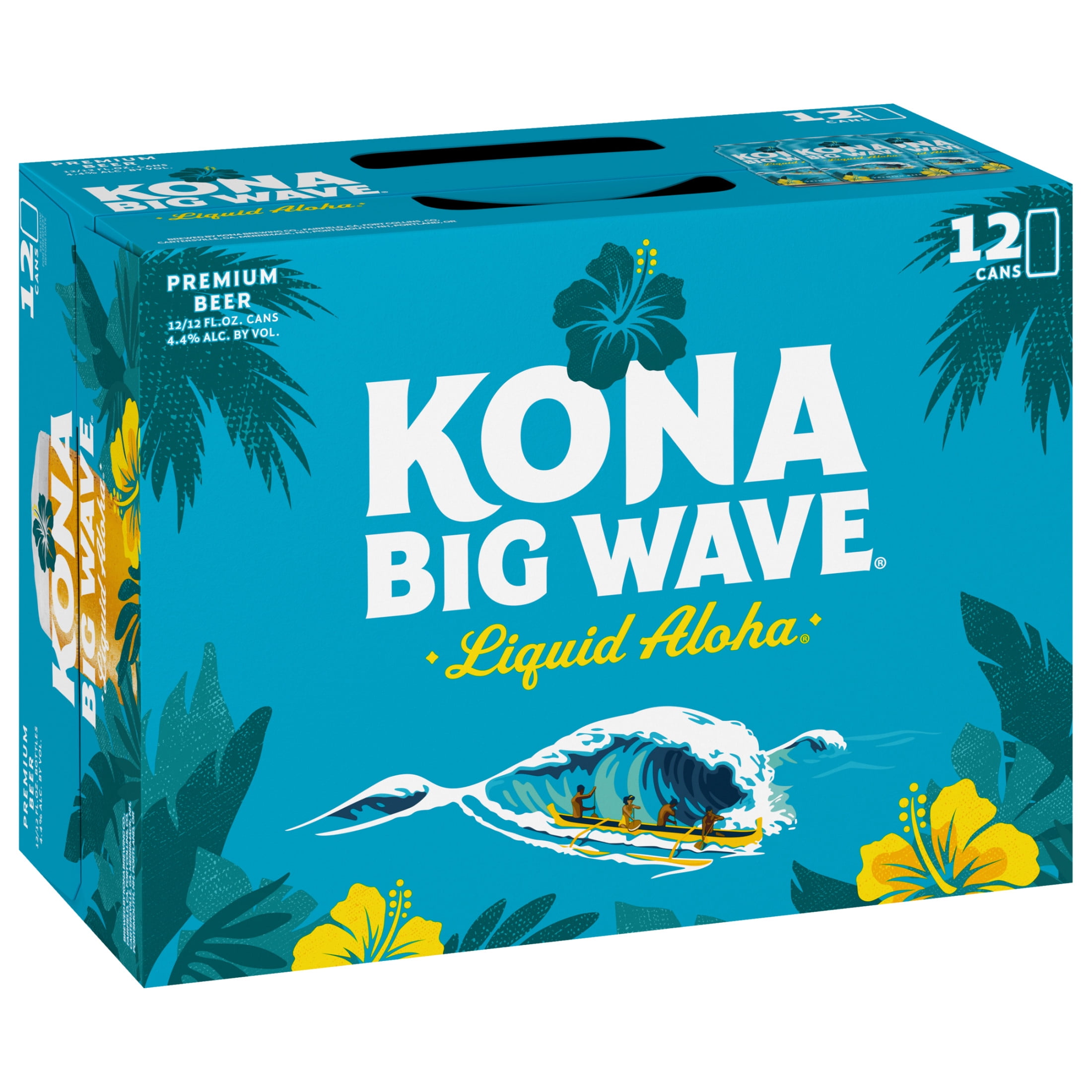 Kona Brewing Co. Big Wave Premium Lager Beer, 12 Pack Beer, 12 fl oz