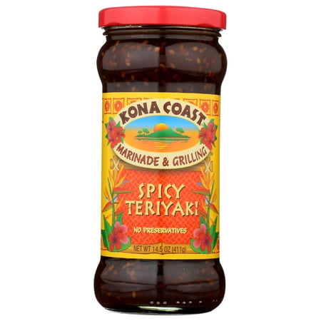 KONA COAST - Spicy Teriyaki Sauce 14.5OZ ( Pack of 6)