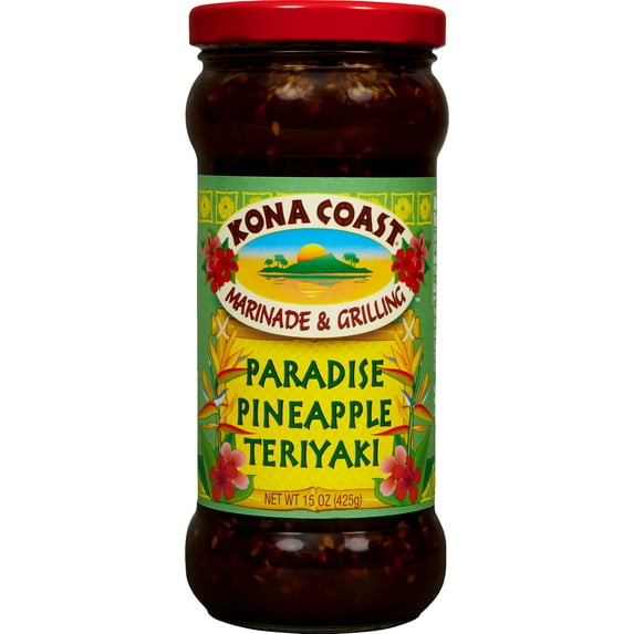Kona Coast® Paradise Pineapple Teriyaki Marinade & Grilling Sauce, 15 oz Jar