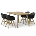thumbnail image 1 of Simpli Home Kona Contemporary 5 Piece Outdoor Dining Set in Black, 1 of 11