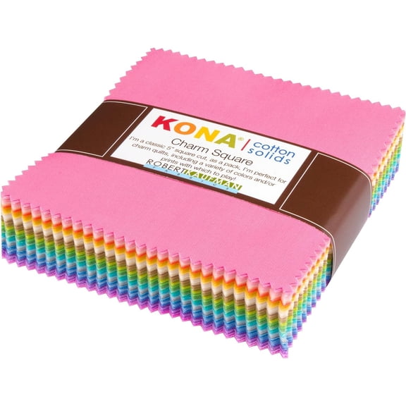 Kona Cotton Pastel 101 Palette Charm Square 101 5-inch Squares Charm Pack Robert Kaufman CHS-562-101