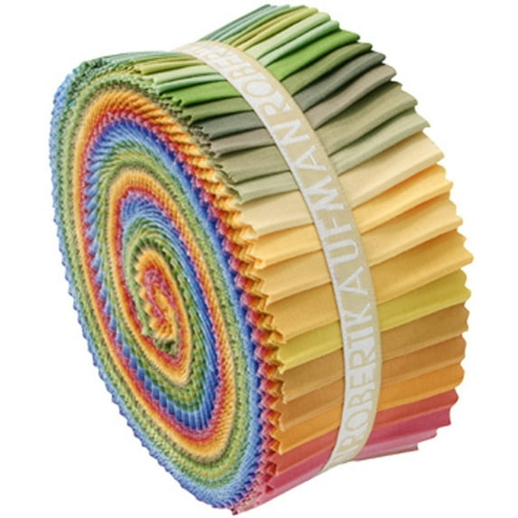 Kona Cotton Solids: New Dusty Roll Up; 41 2.5" Fabric Strips - Robert Kaufman