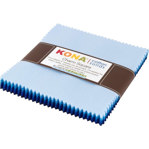 Robert Kaufman Kona Cotton Solids Waterfall Palette 5 Inch Precut Squares 42pcs