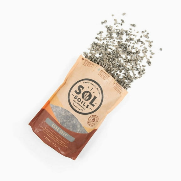 Sol Soils Kona Grey Topper - Decorative Grey Granite Soil Topper for Potted Plants & Succulents, Natural Pest Barrier
