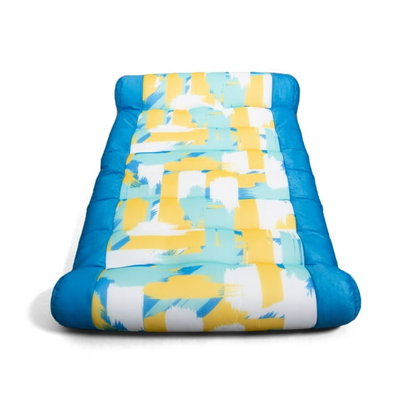 Big Joe Kona Hammock No Inflation Needed Pool Lounger with Headrest, Paintbrush Yellow Double Sided Mesh, Quick Draining Fabric, 4 feet Big