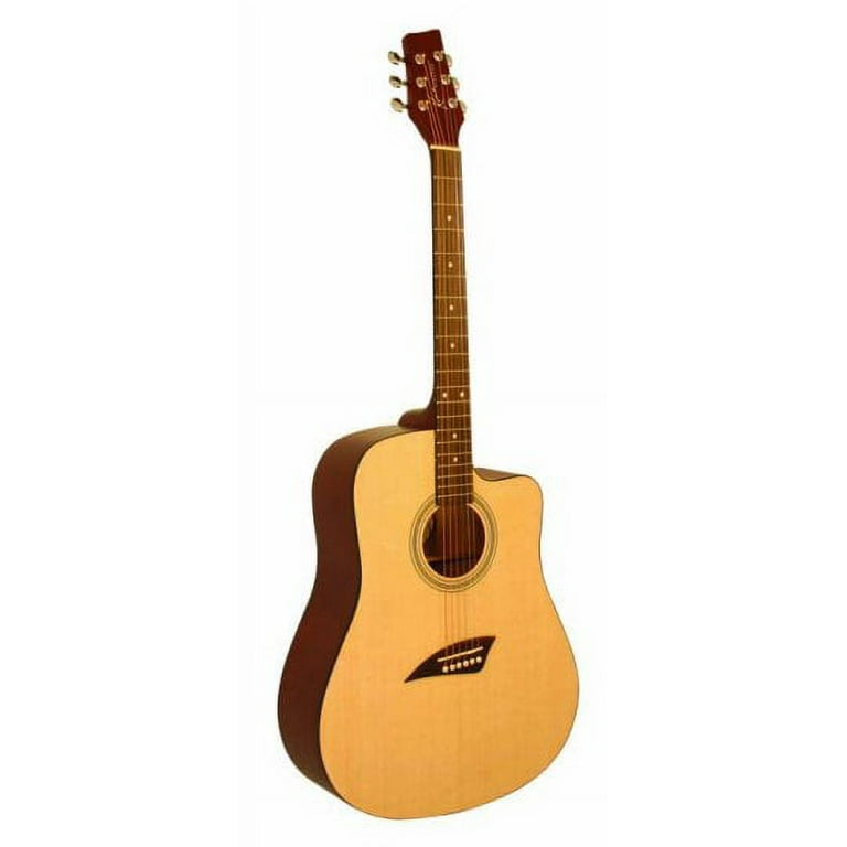 Kona K1 Series Dreadnought 41 in Acoustic Guitar, Off-White