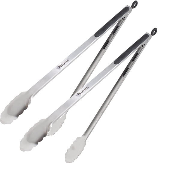 Kona Premium Stainless Steel Locking Grill Tongs 16 inch,