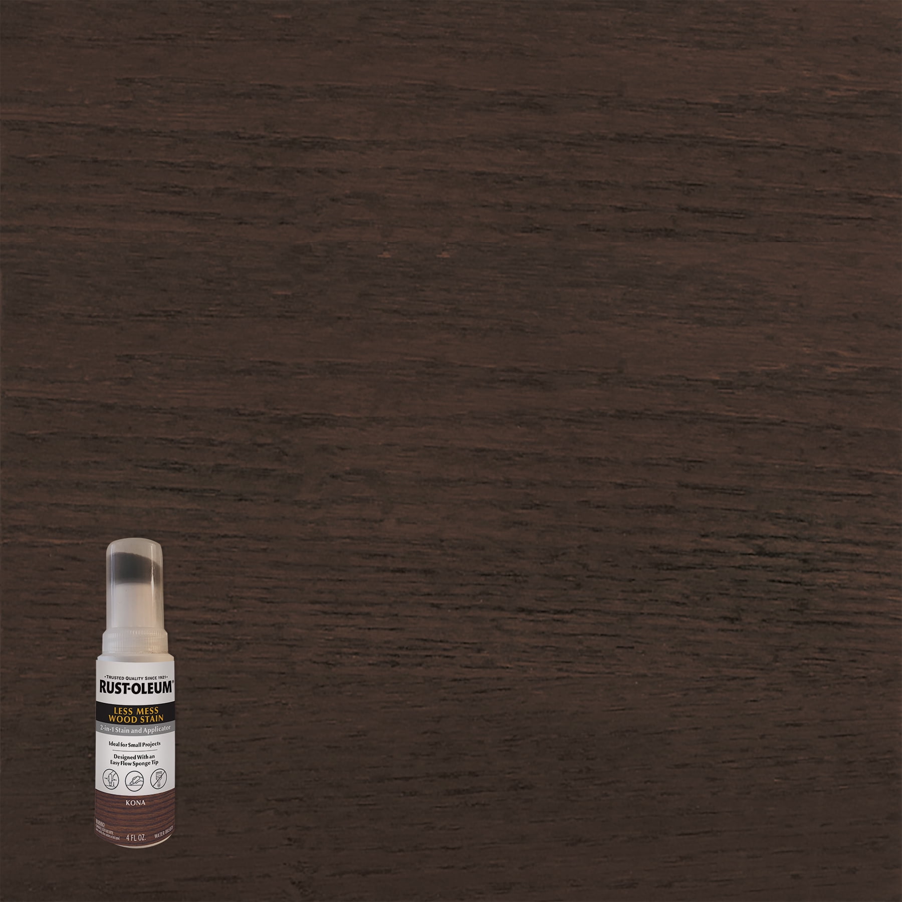 Kona, RustOleum Less Mess Wood Stain, 4 fl oz