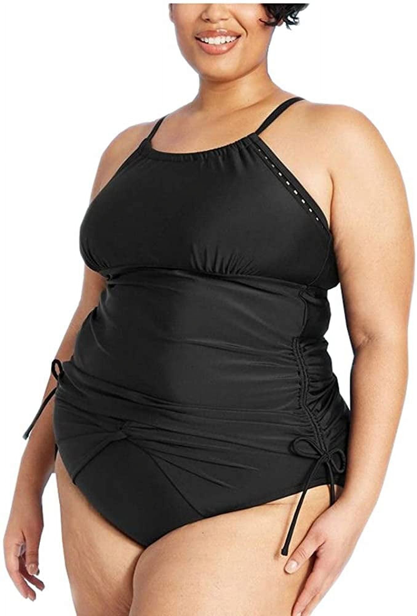 Kona Sol swimsuit one piece plus size adjustable built-in bra