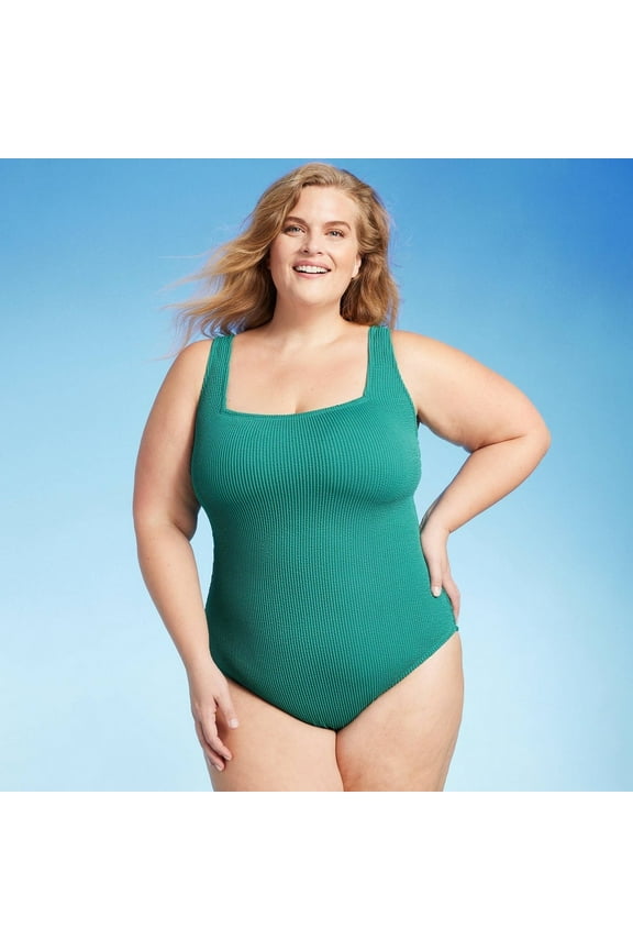 Women's Tank Swimwear Pucker Textured One Piece Swimsuit