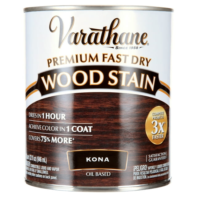 Kona, Varathane Premium Fast Dry Wood Stain-262010, Quart - Walmart.com