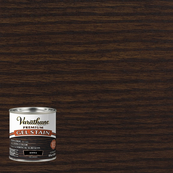 4 Pack, Kona, Varathane Premium Gel Wood Stain-349559, Half Pint