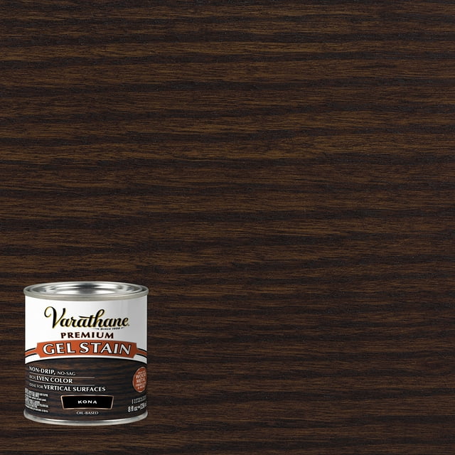 Kona, Varathane Premium Gel Wood Stain-349559, Half Pint, 4 Pack ...