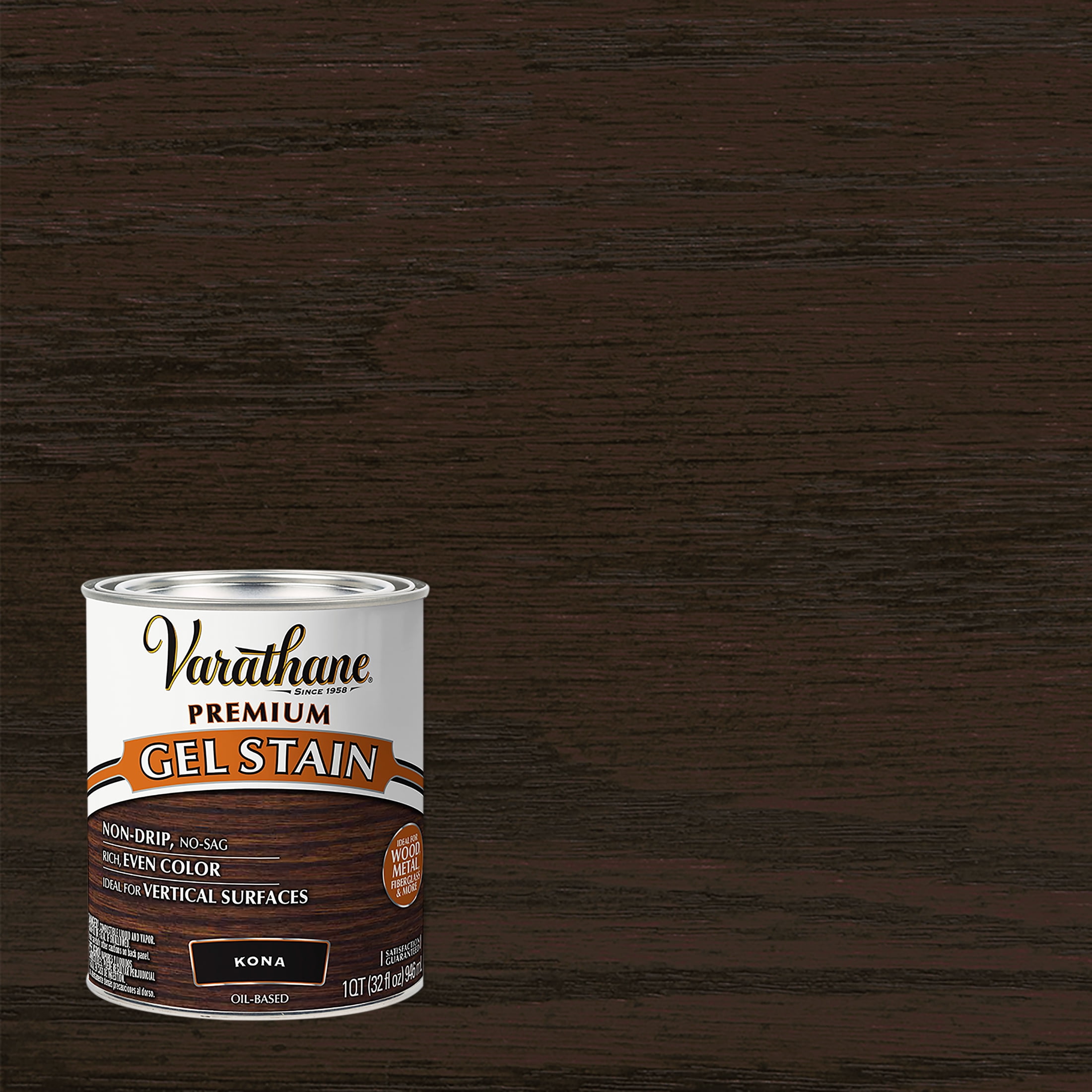 Kona, Varathane Premium Gel Wood Stain358174, Quart