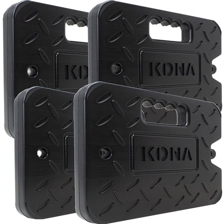 Kona XL 4 lb. Black Ice Pack for Coolers - Extreme Long Lasting (-5C) Gel, Just Add Water Before First Use - Refreezable, Reusable