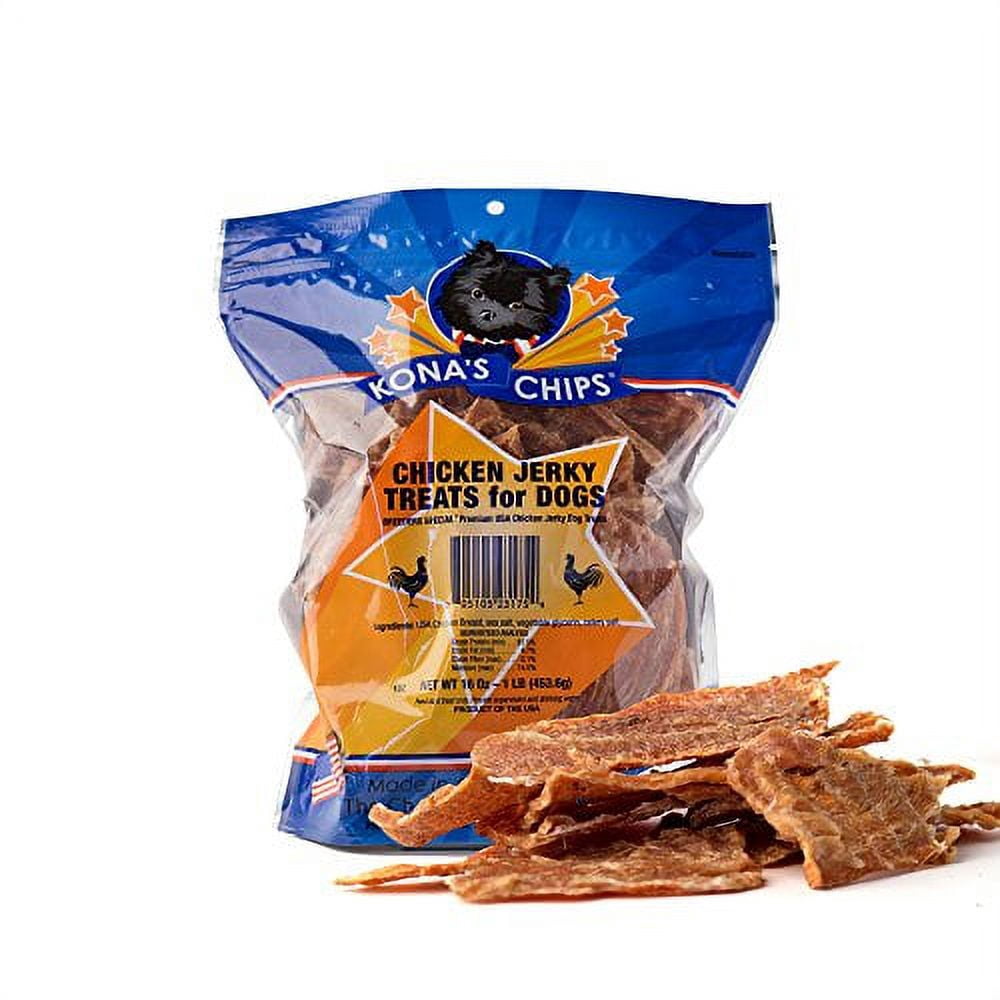 Kona's Chips Chicken Jerky Treats for Dogs 16 oz
