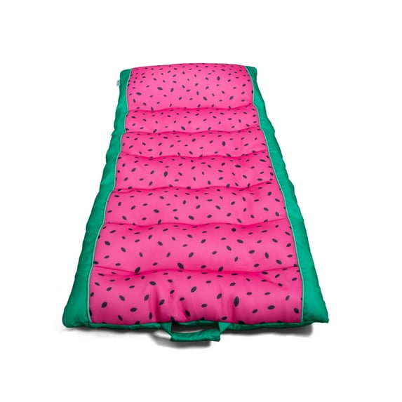 Big Joe Kona No Inflation Needed Pool Lounger with Headrest, Summer Melon Double Sided Mesh, Quick Draining Fabric, 5.5 feet Big