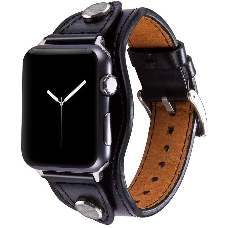  Compatible with Apple Watch Band 40mm 41mm 42mm 44mm  45mm,Designer Luxury Watch Band,Genuine Leather Strap for iWatch SE Apple  Series 8/7/6/5/4/3/2/1 SE (42/44/45 mm) : Cell Phones & Accessories