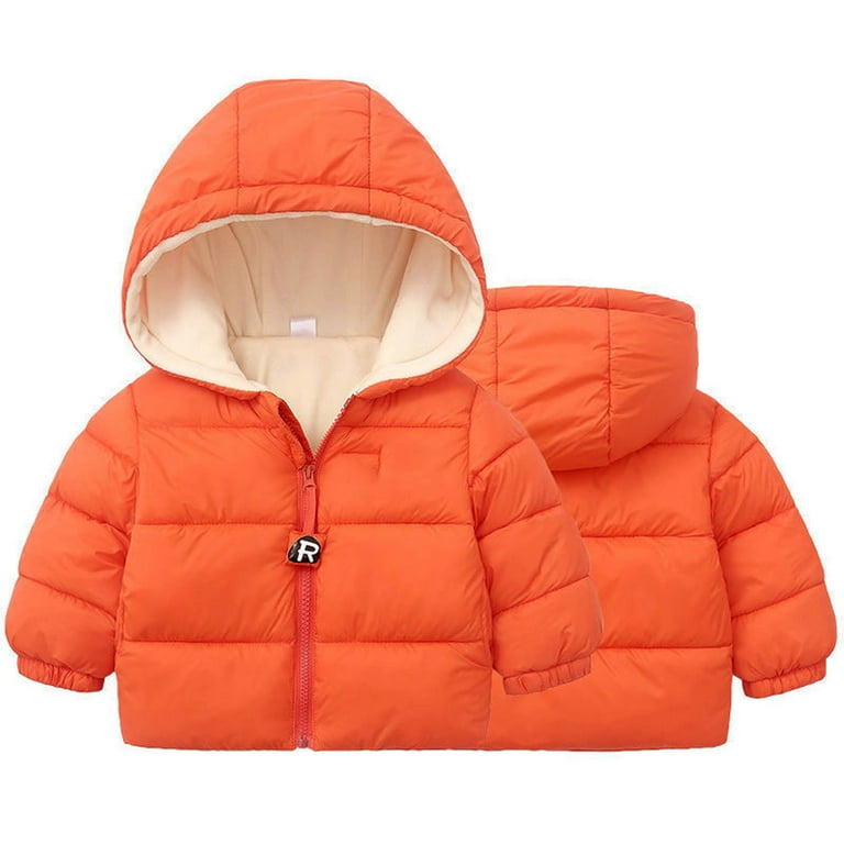 Konbeca Kids Hooded Jacket Toddler Polar Fleece Jacket Baby Hooded Thick Outerwear Boys Girls Leopard print Zipper Fleece Jacket Fall Winter Hoodie Sweatshirt Orange 2 3 Years Walmart
