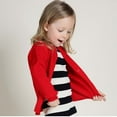 thumbnail image 1 of Konbeca Kids Winter Sweater,Candy Color Cardigan for Infant Baby,Children's Sweater Coat,Autumn Warm Outwear,Girls Boys Cute Jacket,Christmas Gifts for Baby Red 3-4 Years, 1 of 6