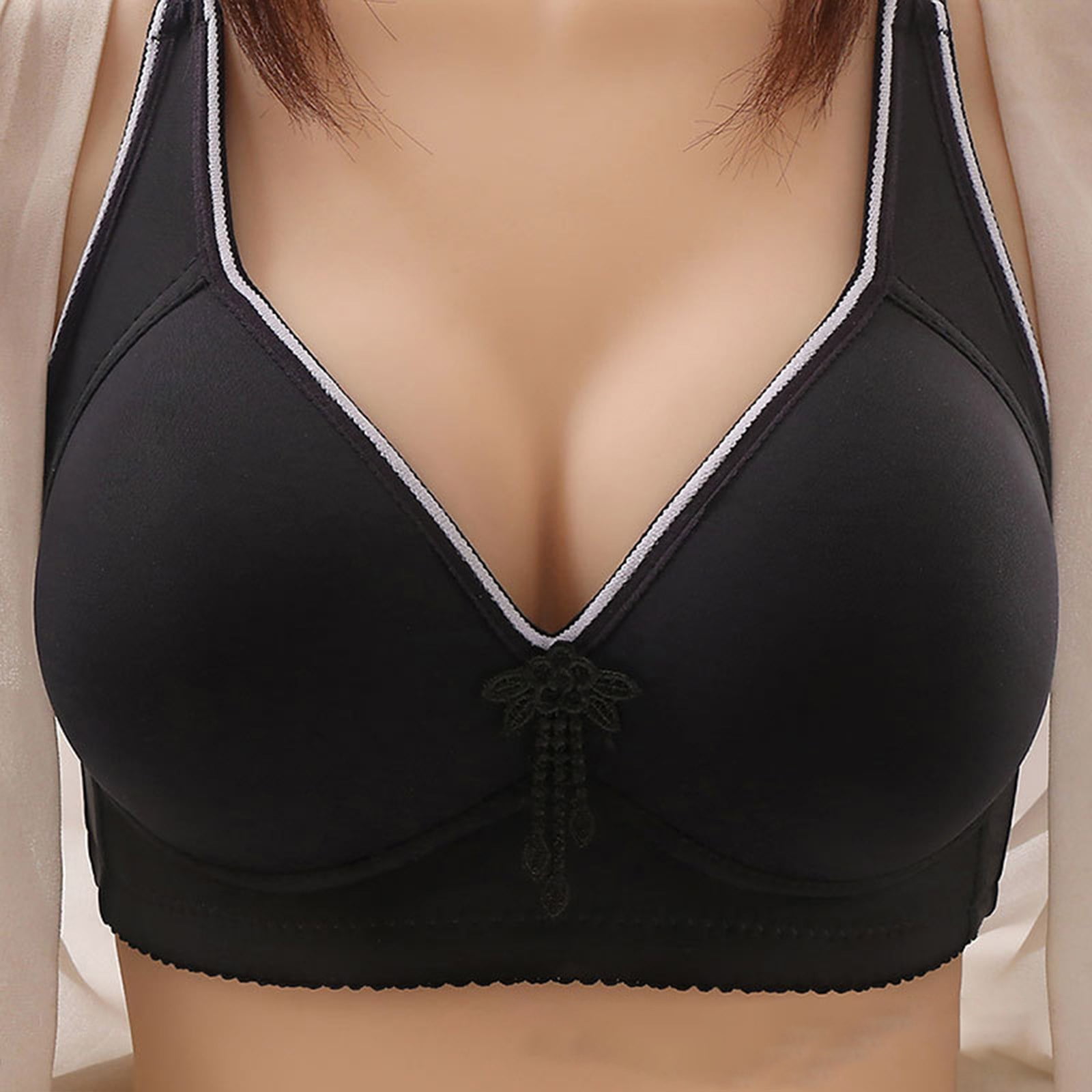 Ersazi Bra Underoutfit Women Sexy Middle Aged And Elderly Thin Without  Steel Ring Large Size And Comfortable Shoulder Strap With Pendant  Accessories