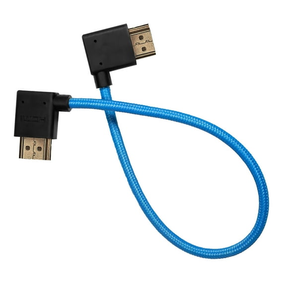 Kondor Blue 12 Right Angle to Left Angle Full HDMI Straight Cable (Kondor Blue)