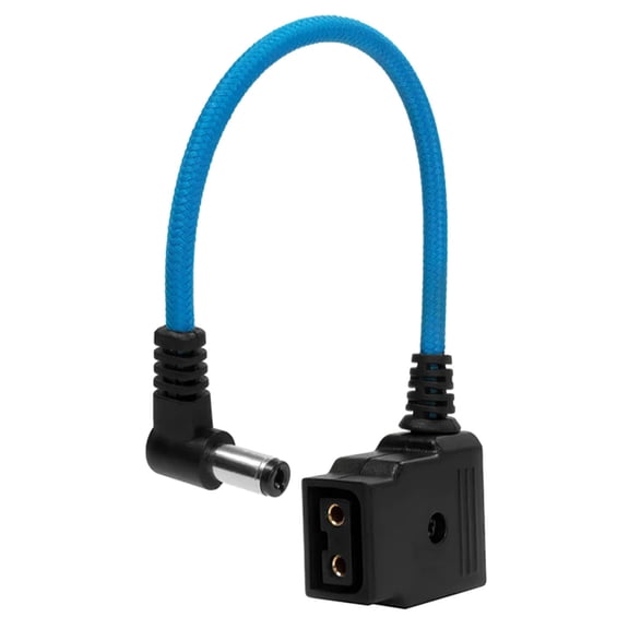 Kondor Blue 6" Male DC Barrel to Female D-Tap Power Adapter Cable, Blue