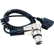 Kondor Blue D-Tap to 4-Pin XLR Female Right Angle Coiled Power Cable