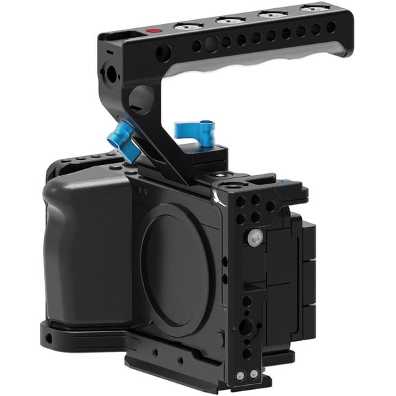 Kondor Blue Full Camera Cage with Trigger Top Handle for for Sony FX3, Raven Black