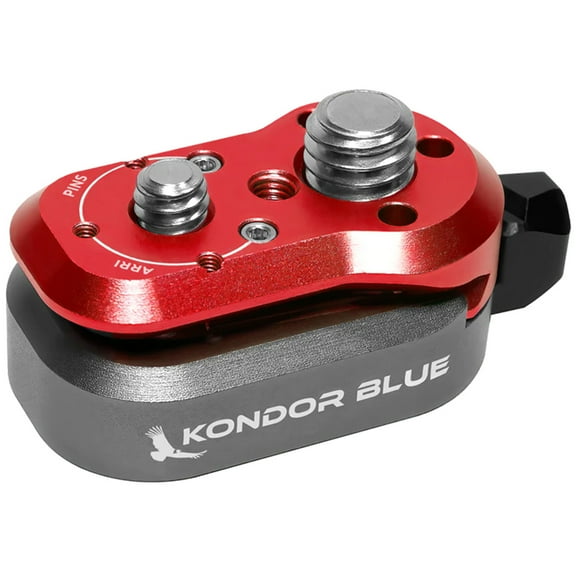 Kondor Blue Mini Lock Quick Release Plates for Professional Camera Workflows (Cardinal Red)
