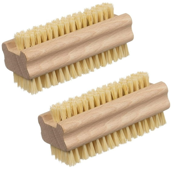 Konex Wooden Cleaning Scrub Brush for Hands Nails and Toes Non Slip with Tampico Bristles The Perfect Blend of Nature and Efficiency