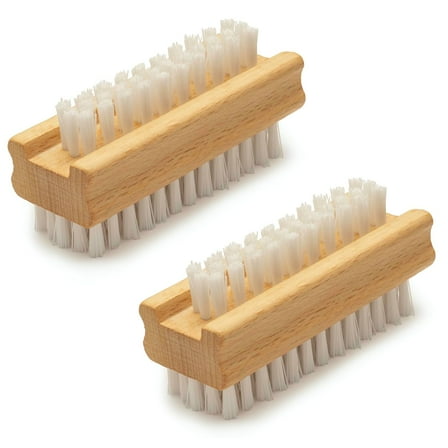 Konex Wooden Cleaning Scrub Brush for Hands Nails and Toes Non Slip