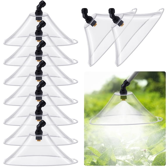 Konexial 10 Pcs Drift Guard with Flat Sprayer Nozzle Spray Shield for Most Backpack Sprayer Prevents Fine Droplets from Drifting, Suitable for Farm Garden Lawn Use (9.84 x 2.95 x 3.74 Inch)