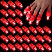 Konexial 200 Pcs LED Finger Lights Mini Finger Flashlights Light up Ring Sticks for Adults Glow in The Dark Party Favors Birthday Rave Party SuppliesRed