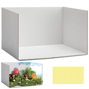 Konexial 6 Pcs Lengthen Cardboard Diorama Kit, 13 x 8.7 x 8.3 Inch Diorama Box for Display, Diorama Project Supplies Display Case with Double Sided Tapes for DIY Crafts Toys
