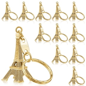 Konexial 80 Pieces Eiffel Tower Keyring Retro French Souvenirs Keychain for Table Decor Gifts