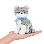 Konexial Black Cat Stuffed Animals Cute Soft Kitten Plush Doll Small Kitty Plushies Toys Gifts for Kids 6 inch
