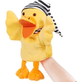 Konexial Duck Hand Puppet Vivid Plush Interactive Toy Yellow Hand Puppet with Movable Mouth- Hand Puppets for Kids All Ages, 12.5inches. (Duck)