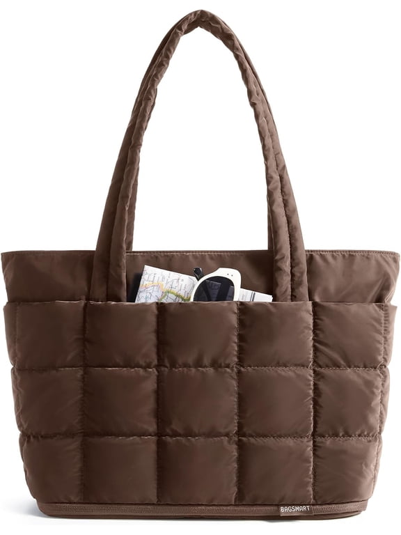 Expandable Tote Bag for Women, Puffer Work Tote Travel Bag