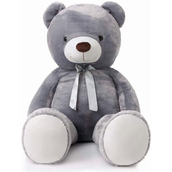 Konexial Giant Grey Teddy Bear 47 inch 4 feet Large Stuffed Gray Teddy Bears Stuffed Animals for Girlfriend Children