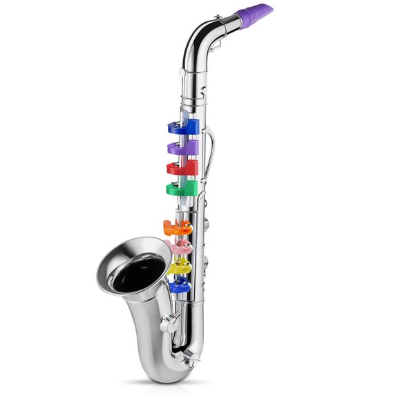 Konexial Gold Trumpet Musical Instruments Toy for Kid Toddler Fake Plastic Preschool Music Toy Gift Non-Professional Wind Instrument Early Educational Teaching Songs Gifts for Toddlers Children