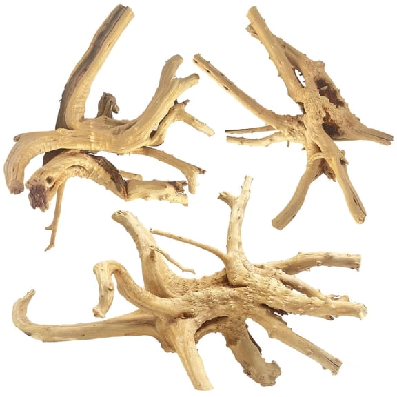 Konexial Natural Large Spiderwood Driftwood for Aquarium Decor Rptile Fish Tank Decoration Assort Branch 7-11'' 3 Pcs
