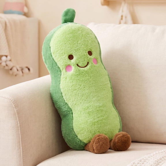 Konexial Pickle Stuffed Animal 16" Cute Cucumber Plush Pillow Soft Plant Plushies Toys Gifts for Kids Green