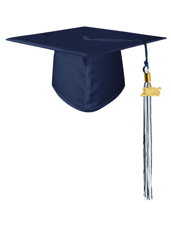 matte graduation cap with 2026 tassel, suitable for high school and bachelor