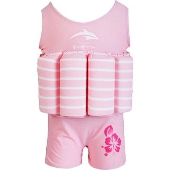 Konfidence Floatsuit Pink Breton Stripe 1-2 Years