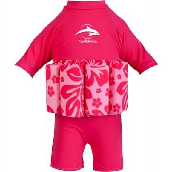 Konfidence Floatsuit T-Shirt Pink Hibiscus 2-3 Years