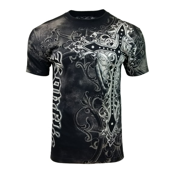 Konflic Giant Cross with Shield and Wings Graphic Men's t-shirt