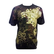 Konflic Golden Lion World Atlas Fashion Muscle T-shirt Black 3XL